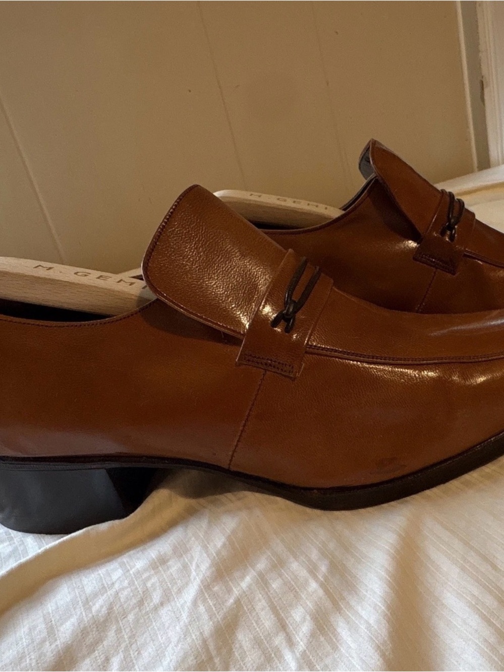 Florsheim Brown Leather Slip-On Penny Loafers